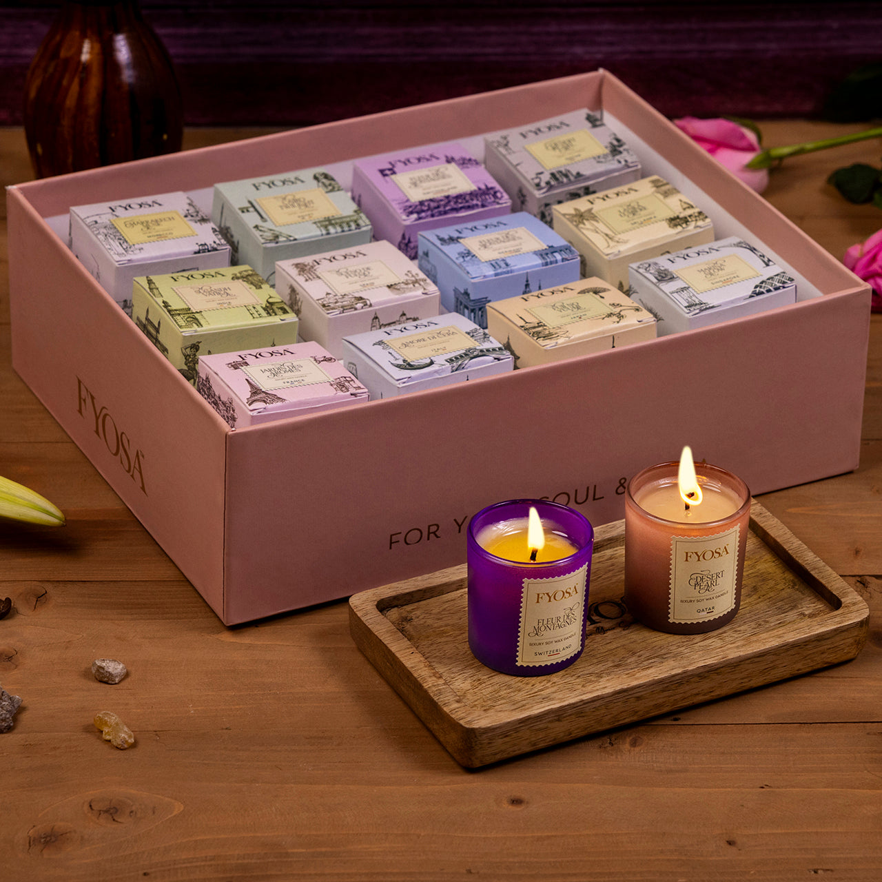Fyosa World Journey – Premium 12 Candle Box (Complete Collection)