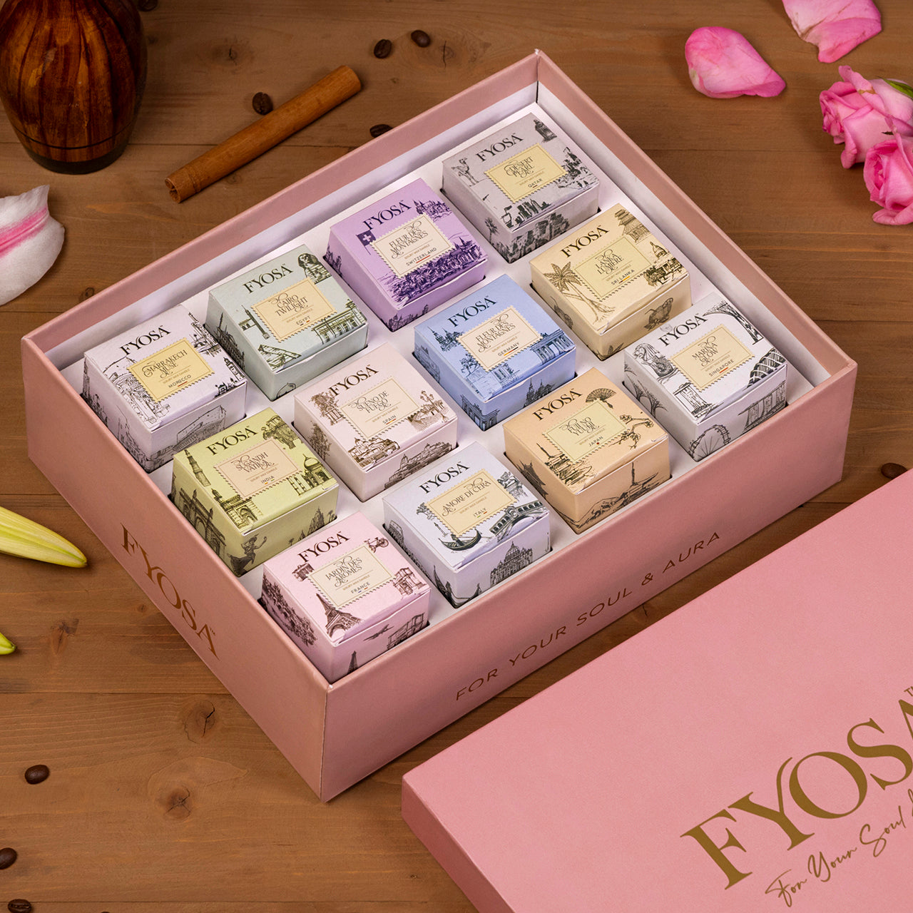 Fyosa World Journey – Premium 12 Candle Box (Complete Collection)